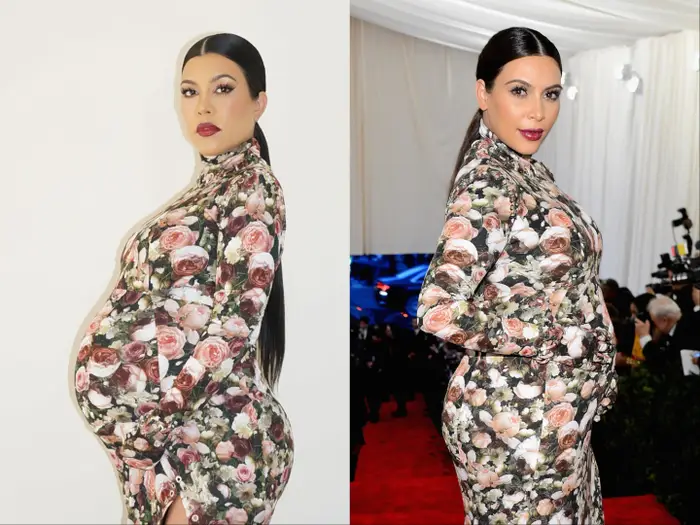 Kourtney Kardashian Dresses up As Sister Kim Kardashian